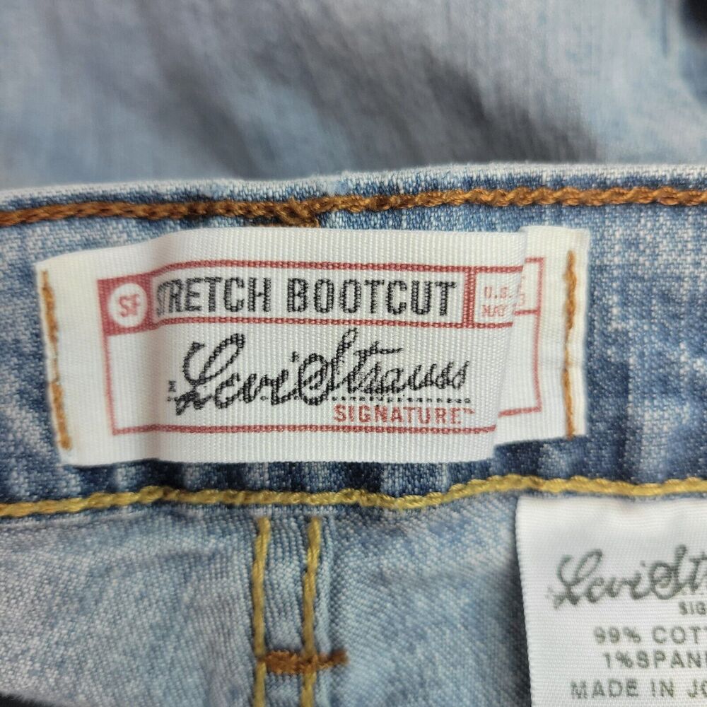 Levis‎ Signature Womens Jeans Size 12 Medium Stretch Boot Cut 34x31 - Picture 6 of 8